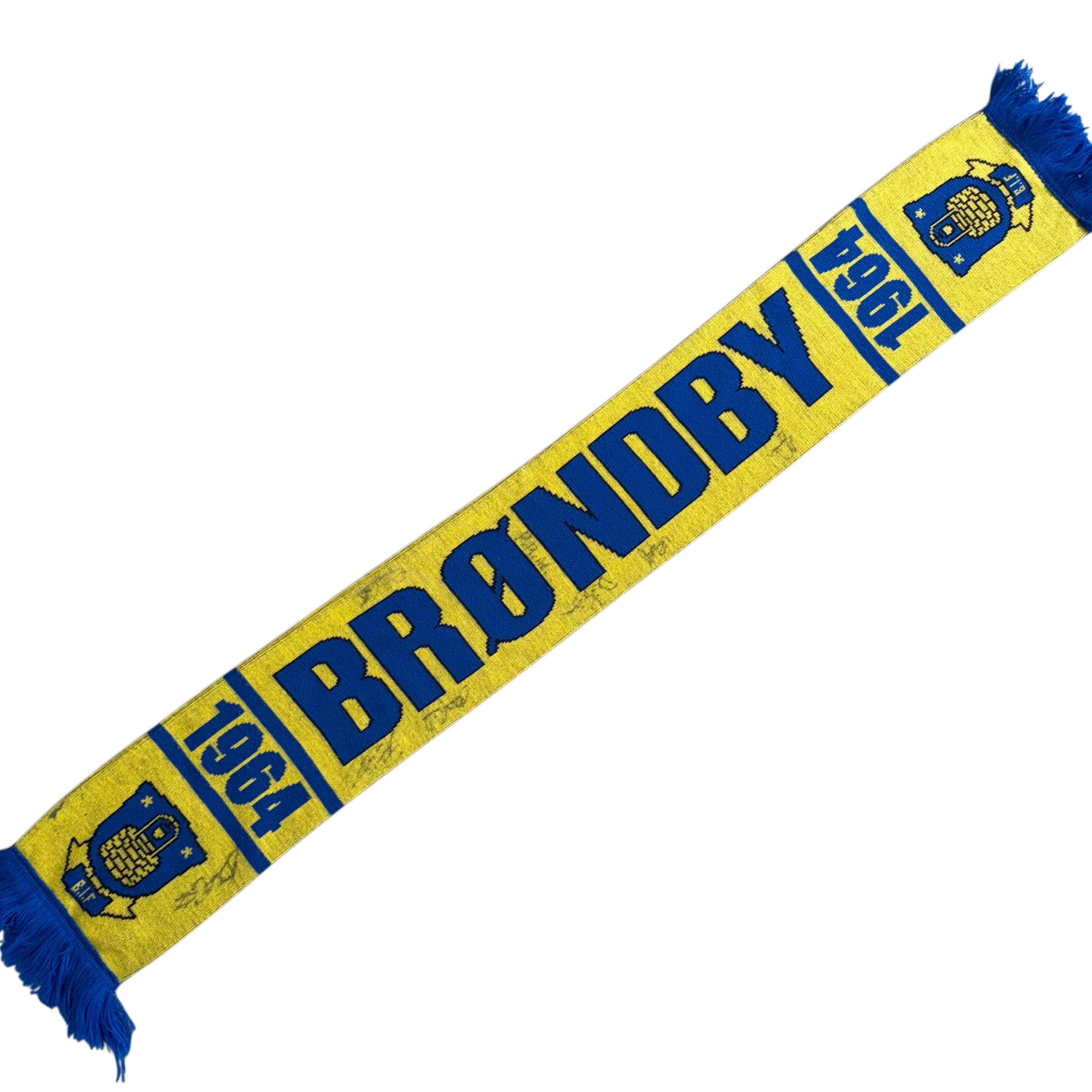 Brøndby 1964 med autografer - halstørklæde